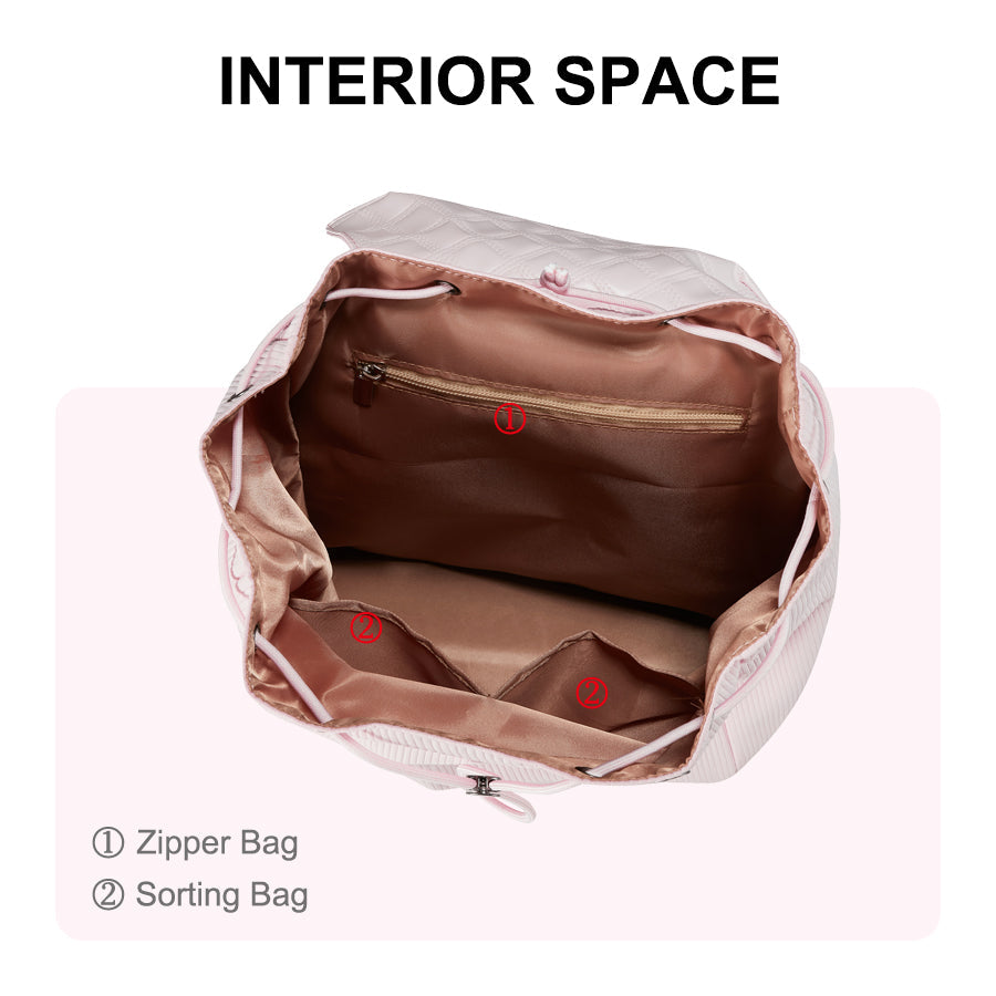 MURIOKI-Friday Drawstring Backpack 14in with Trolley Strap B1024 (29*14*38cm)