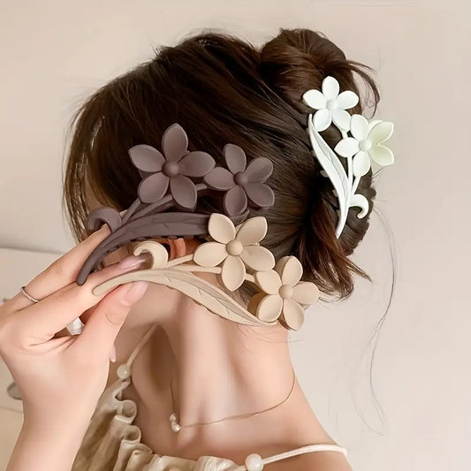 3pc Bohemian Style Resin Flower Hair Claw Clip
