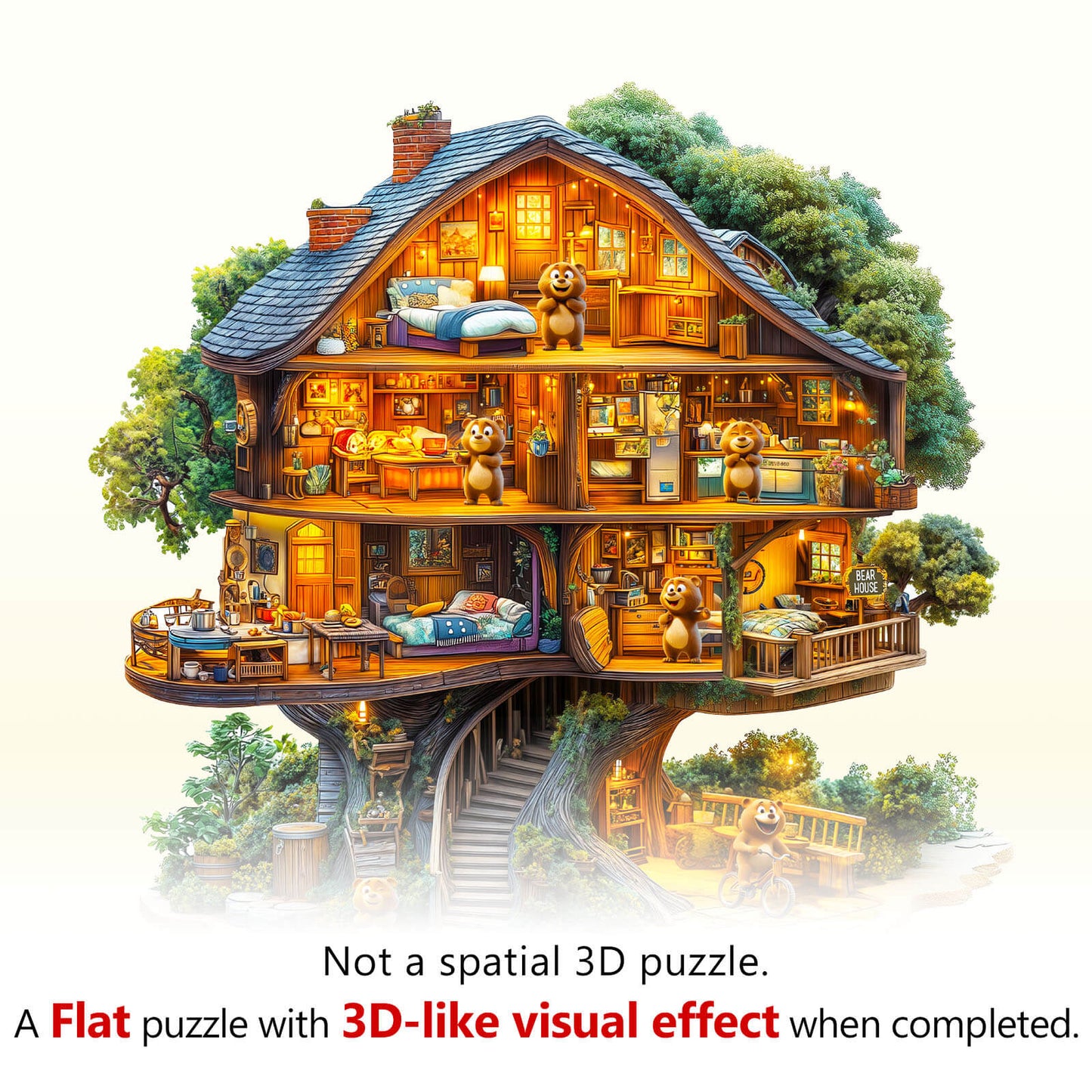 Bear House Wooden Jigsaw Puzzle