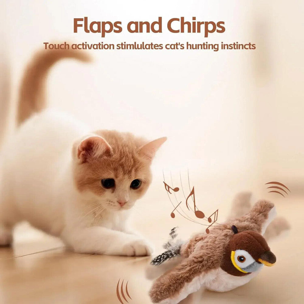FlappingPaws™ Interactive Chirping Bird Toy for Pets