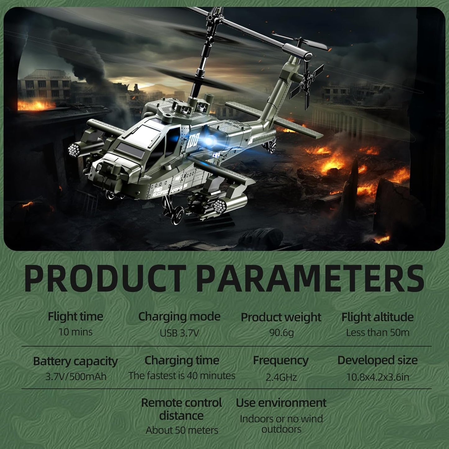 Remote-controlled attack helicopter