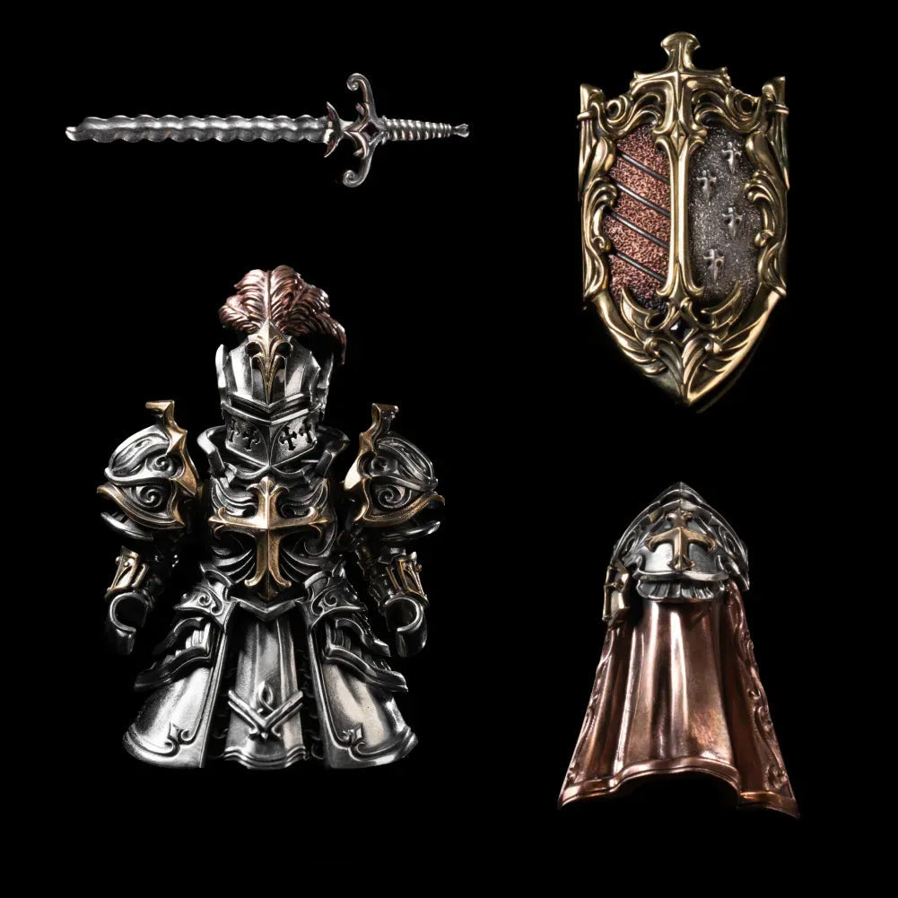 Crimson Templar Collectible Figure Detachable Bronze Copper Knight Statue