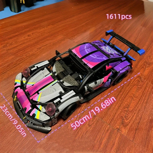 1661pcs High Difficulty Adult Colorful Sports Car Model