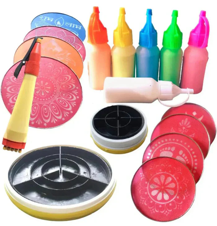 Rangoli Making Kit Includes Magic Tool (4 inch) Random Design