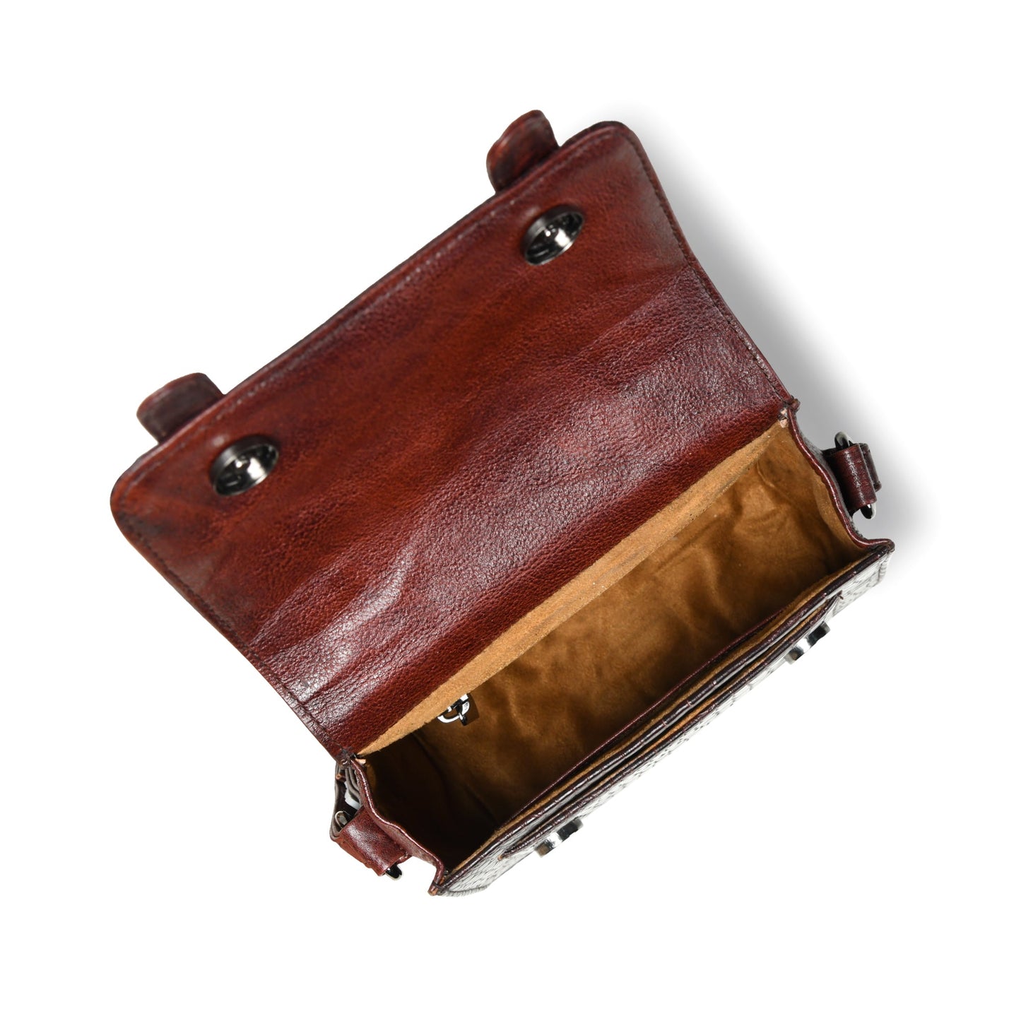 Urban Voyager Leather Belt Bag - Cherry Red Colour