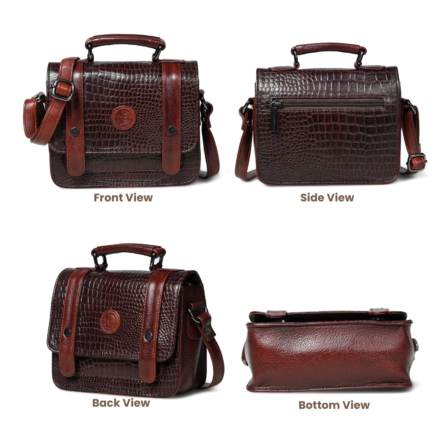 Urban Voyager Leather Belt Bag - Cherry Red Colour