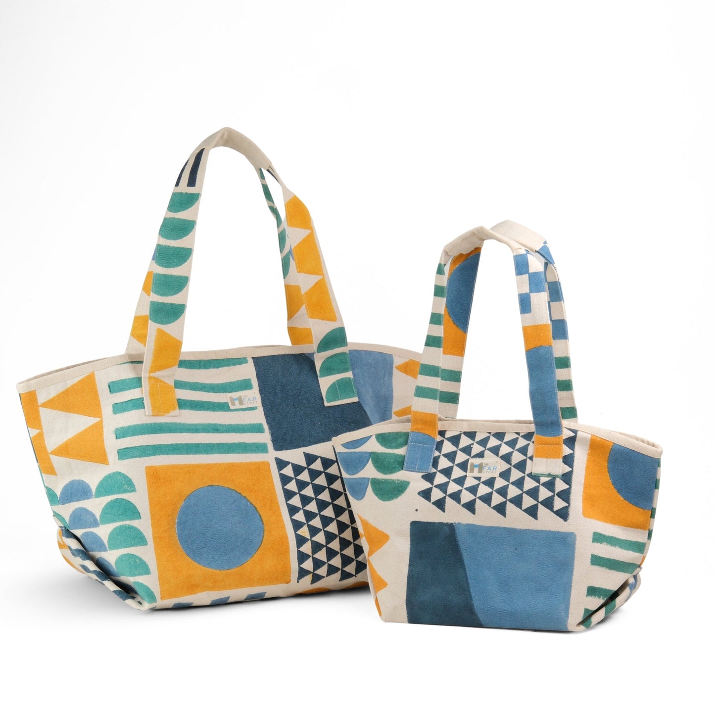 Beach Bag - Zentangle <br> (Yellow and Blue)