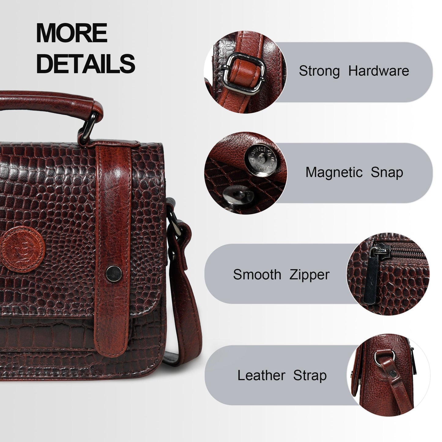 Urban Voyager Leather Belt Bag - Cherry Red Colour
