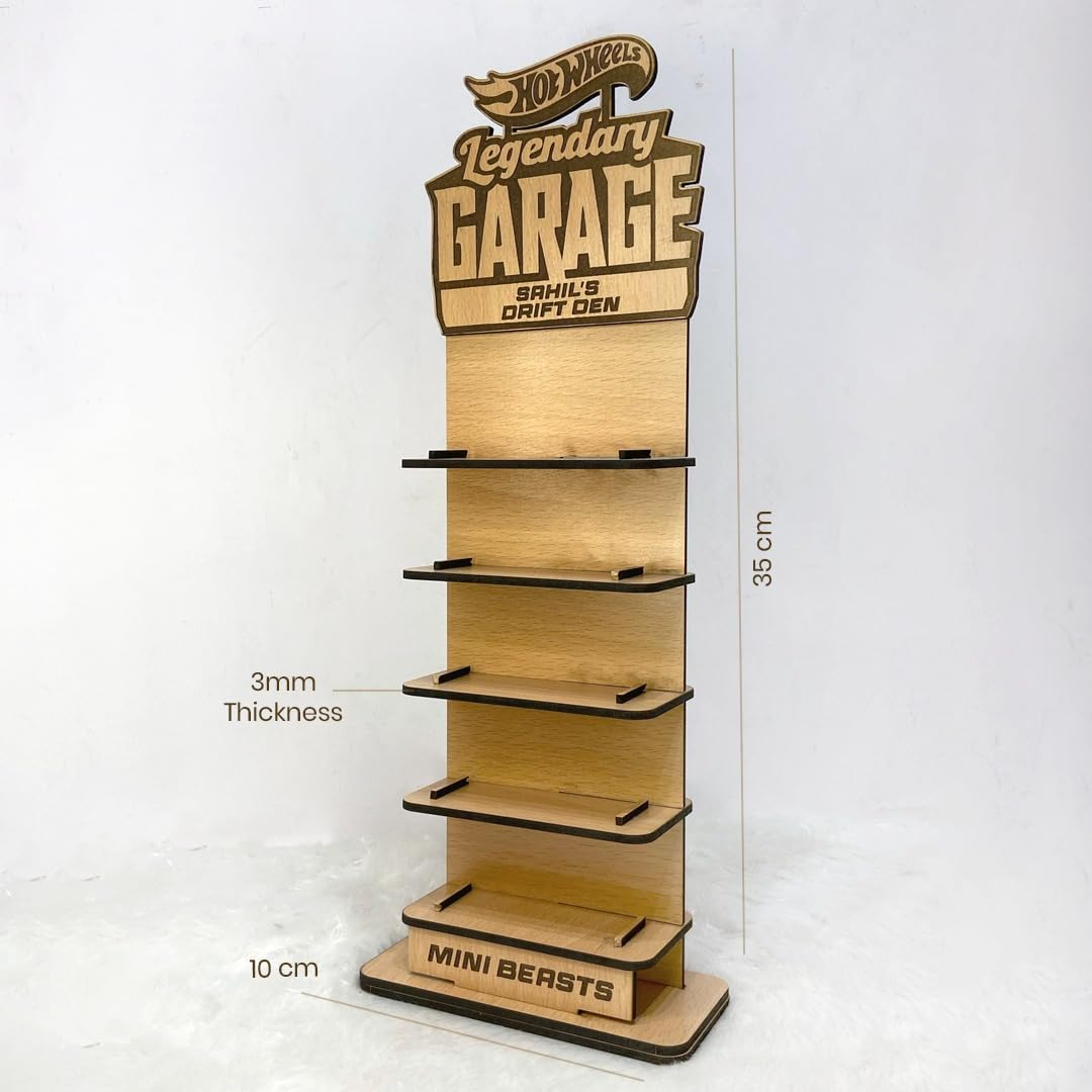 5-Story Wooden Display Garage for Diecast Cars