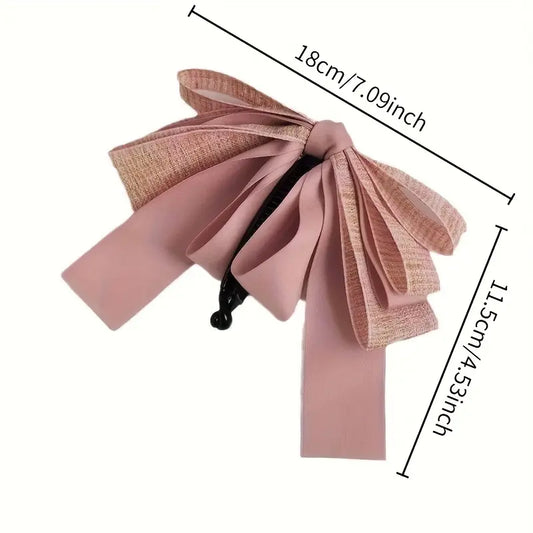 3pc Vintage-Inspired Elegant Bow Banana Hair Clip