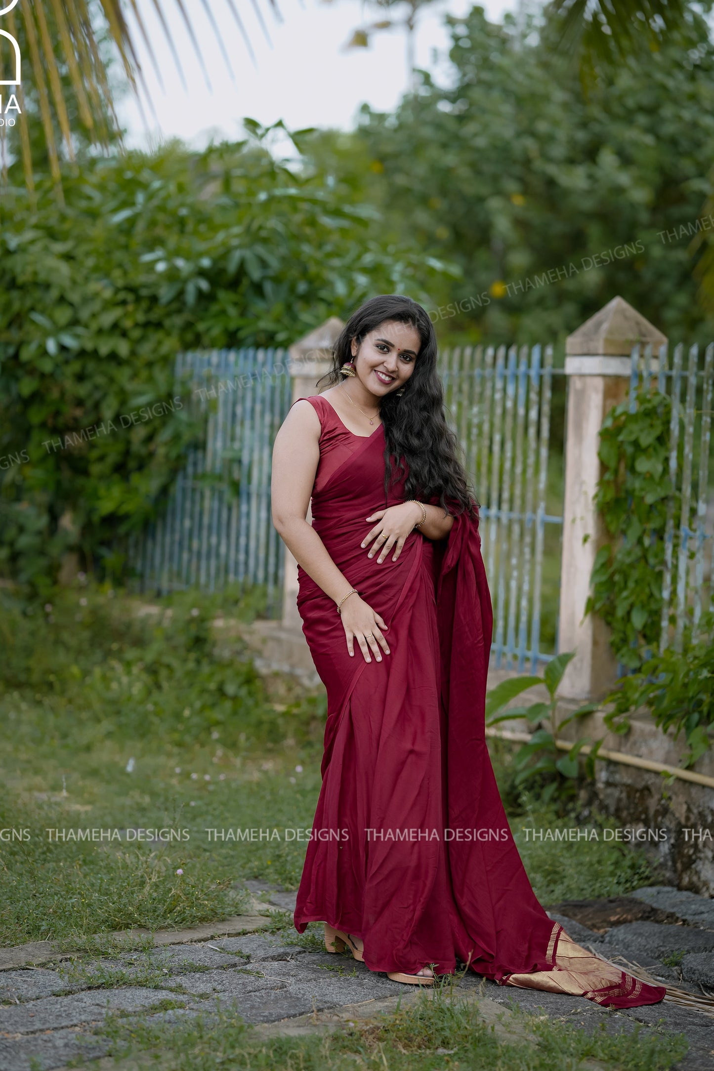 Solid Saree with Blouse Piece