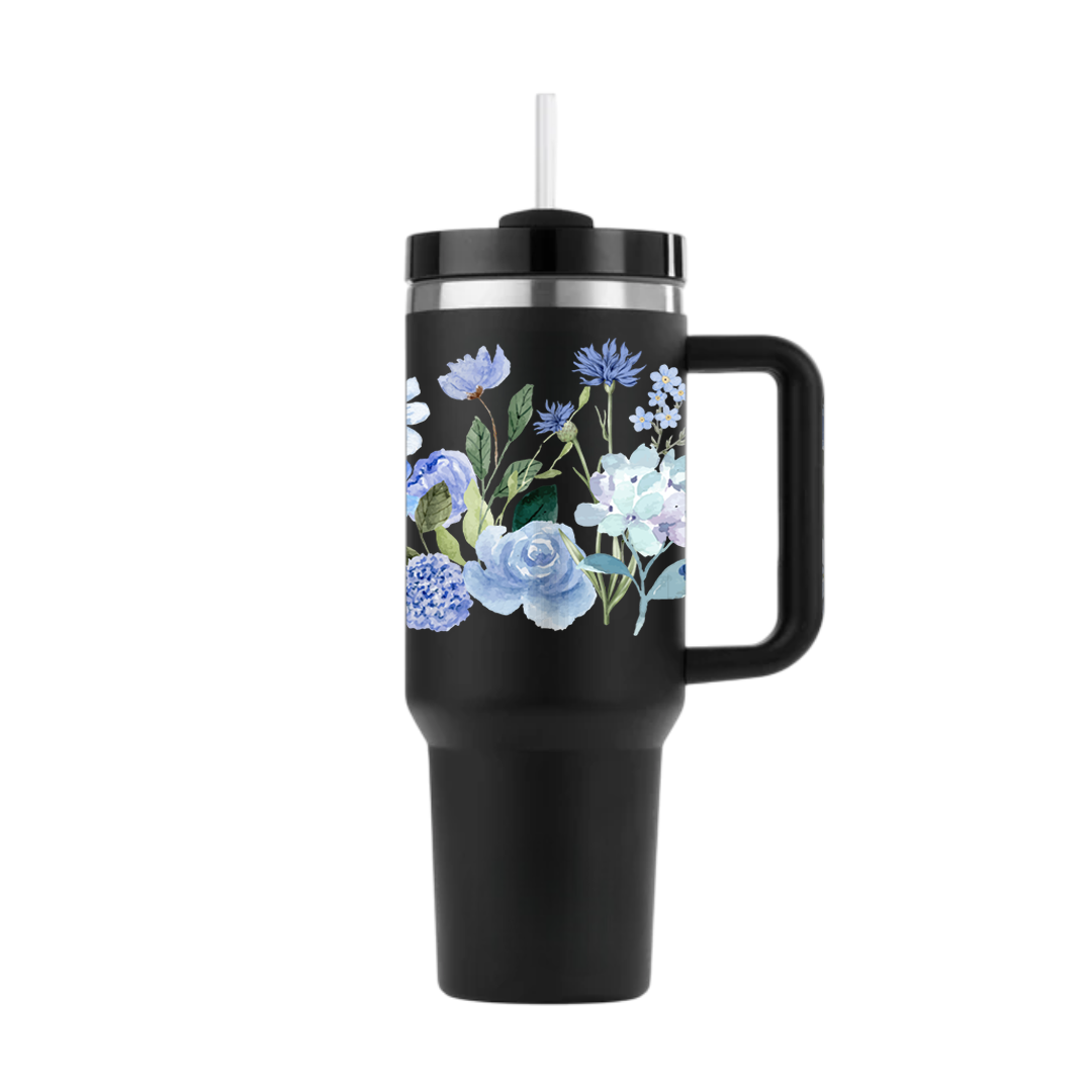 Indigo Bloom Art Tumbler