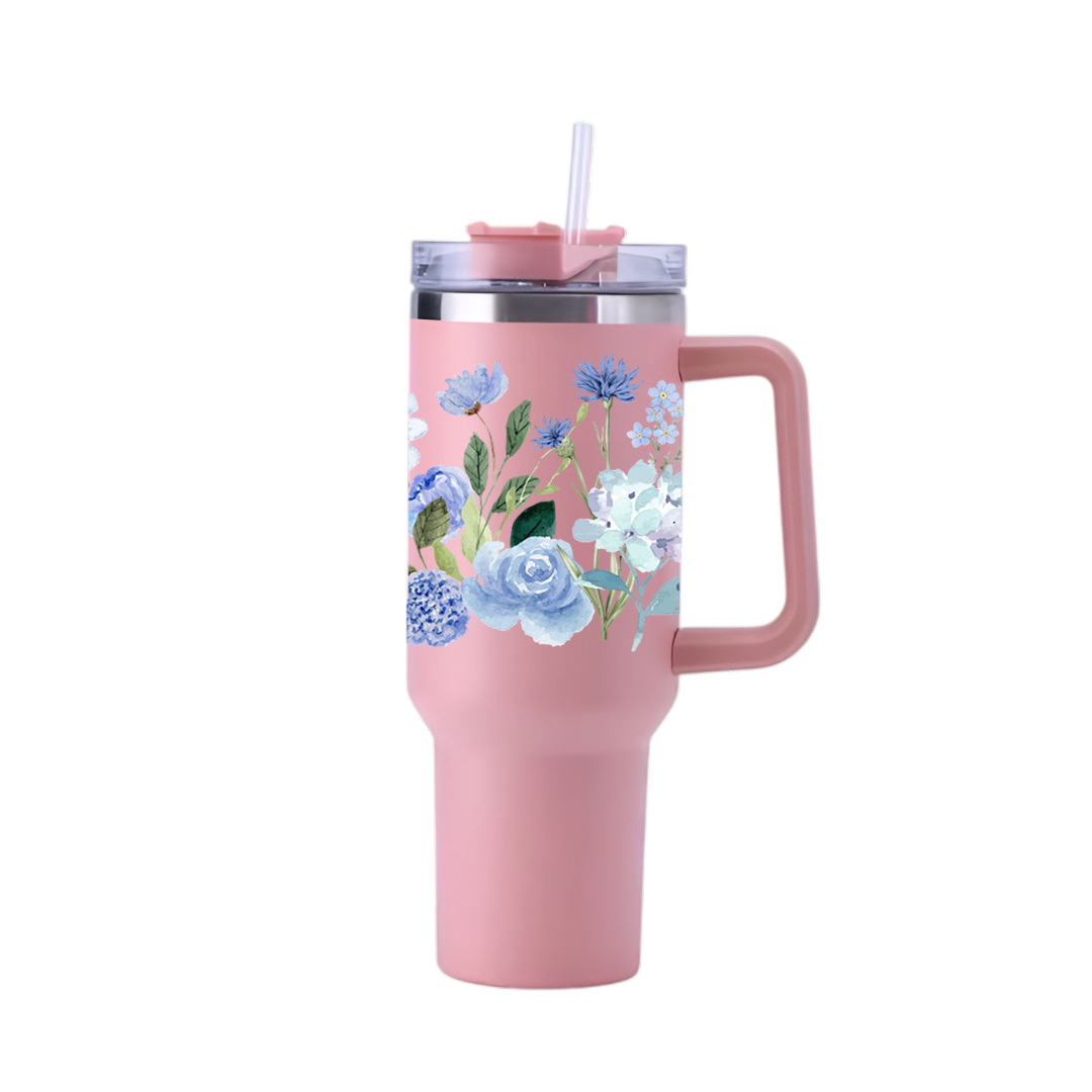 Indigo Bloom Art Tumbler