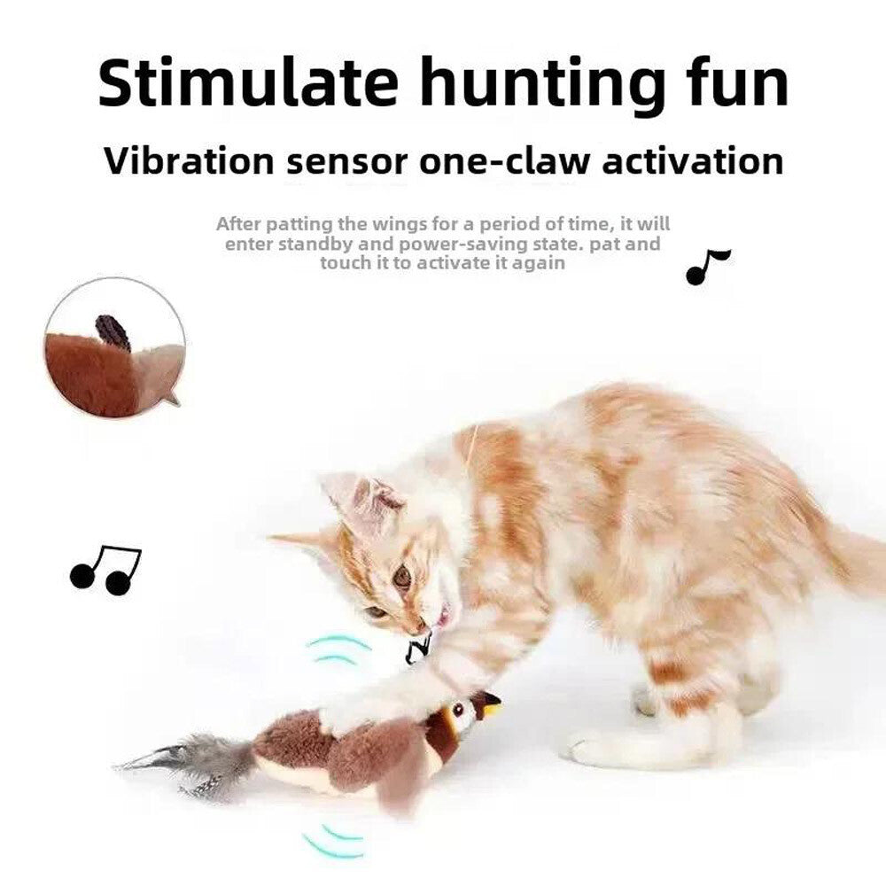 FlappingPaws™ Interactive Chirping Bird Toy for Pets