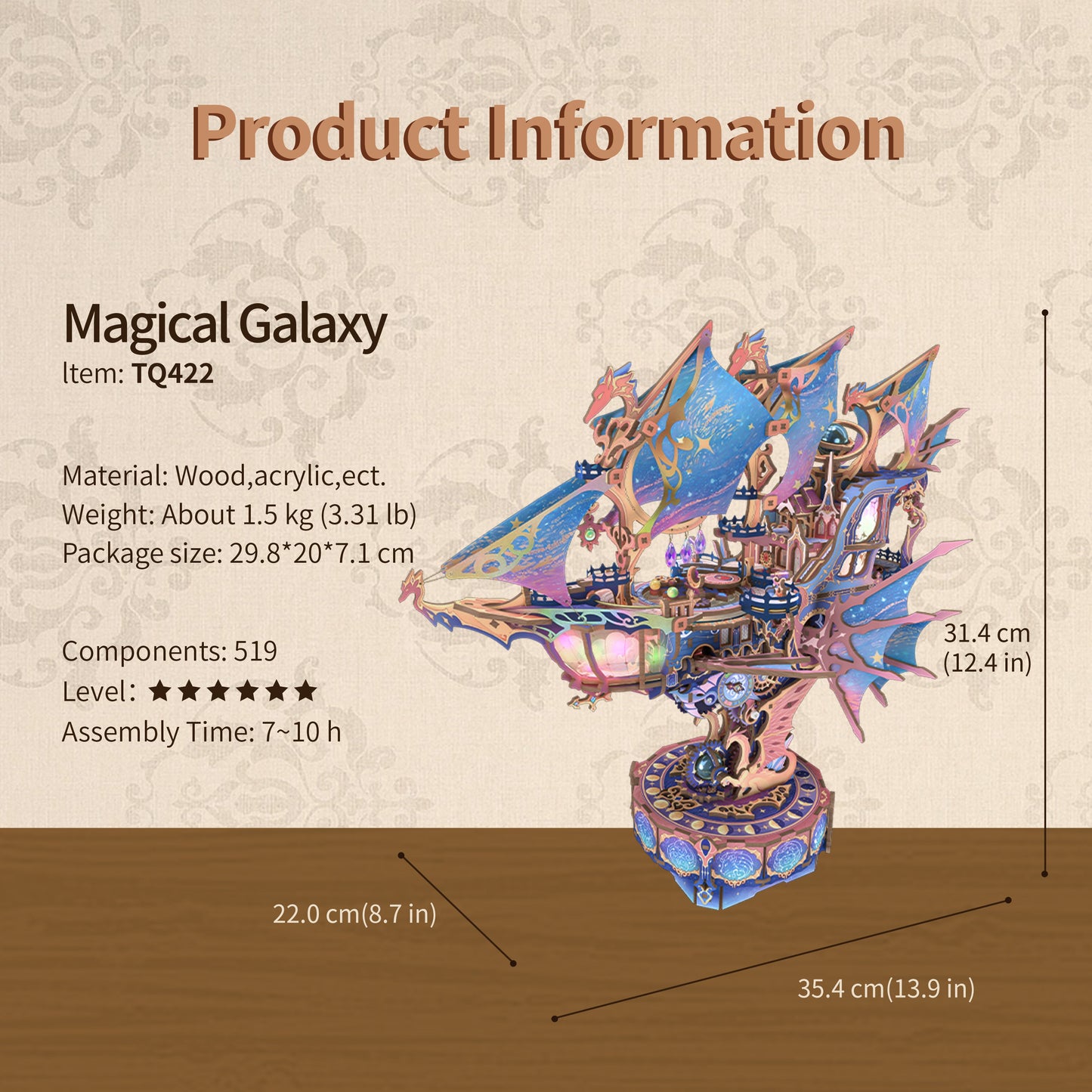 3D Puzzle Transmission Model Kit (Magical Galaxy)