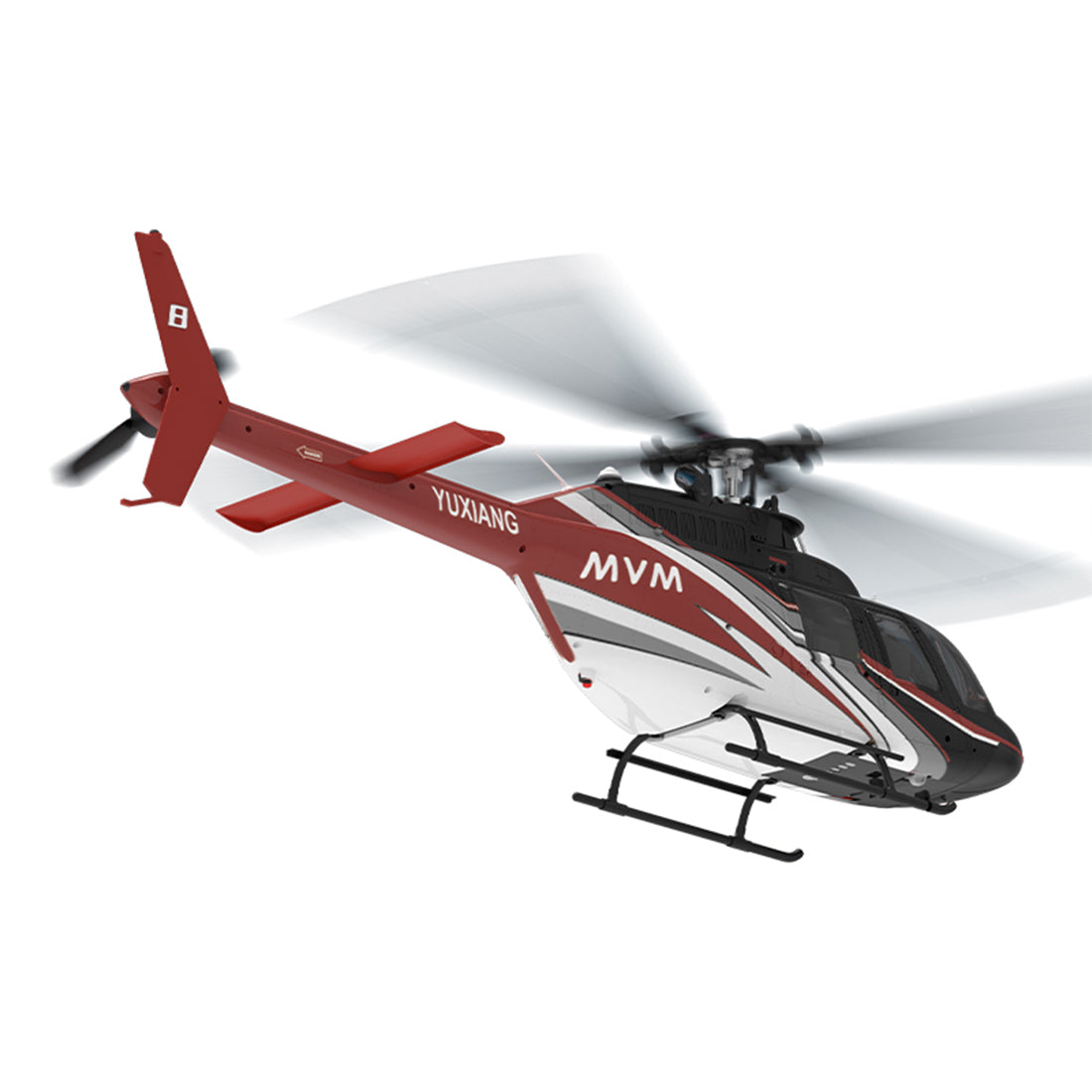 YU XIANG F08 1/27 Scale Bell 206 2.4G 6CH Brushless Direct-Drive 6G Flybarless RC Helicopter Model with Optical Flow Positioning (RTF Version/Mode1/Mode2)