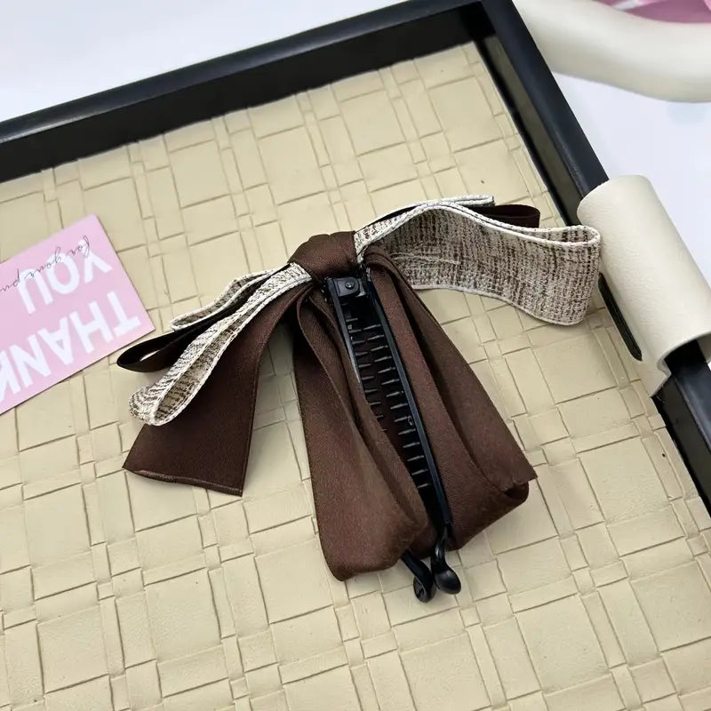3pc Vintage-Inspired Elegant Bow Banana Hair Clip