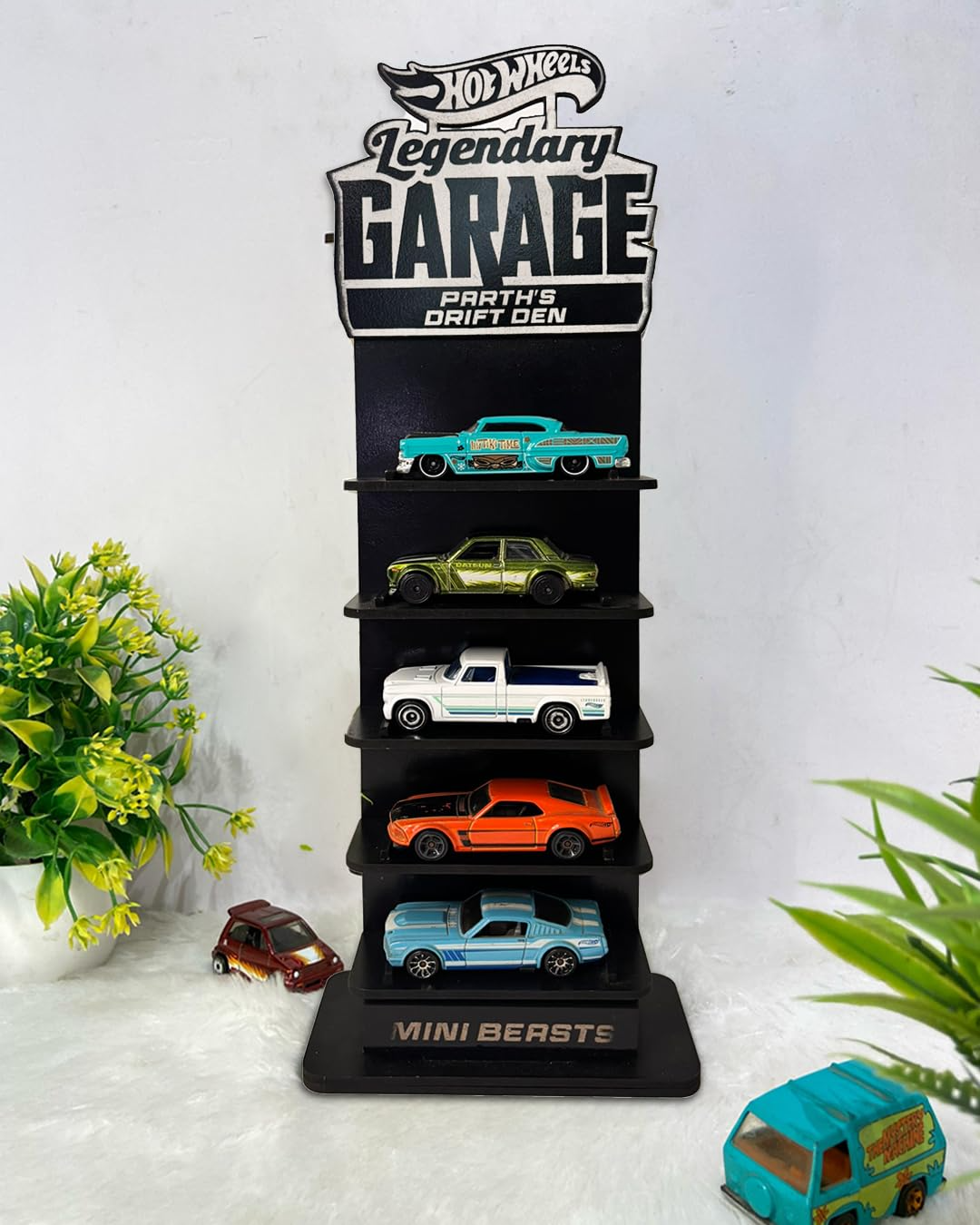 5-Story Wooden Display Garage for Diecast Cars