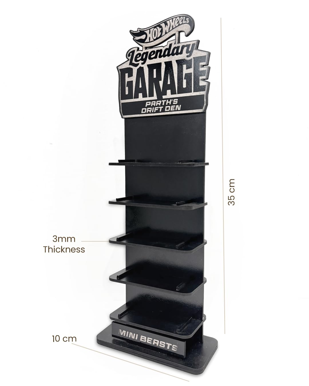 5-Story Wooden Display Garage for Diecast Cars