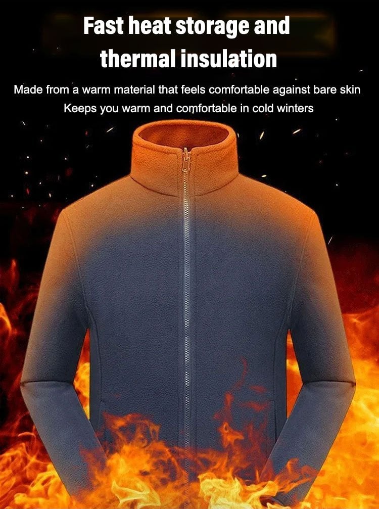 Windproof Fleece Padded Jacket for Men