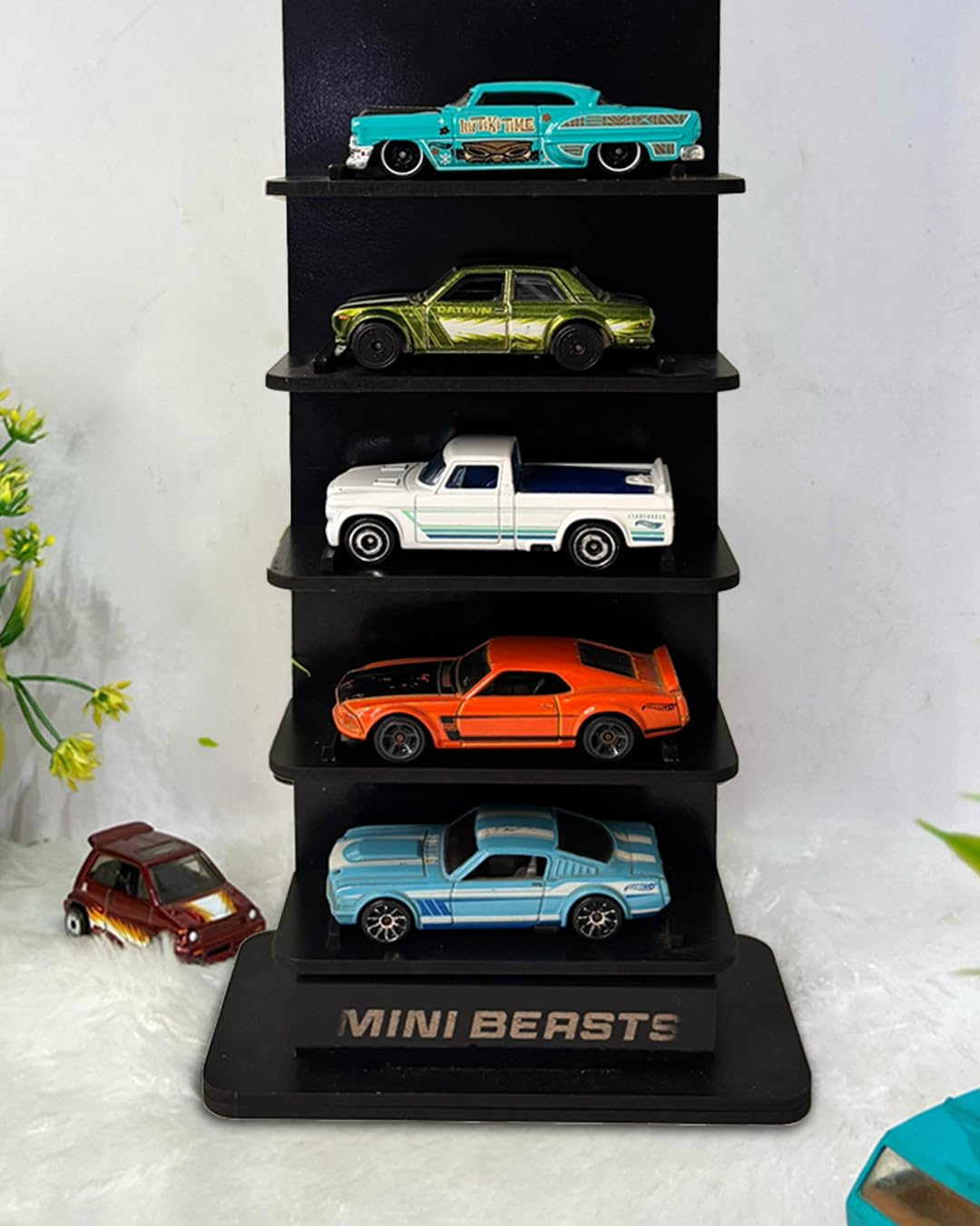 5-Story Wooden Display Garage for Diecast Cars