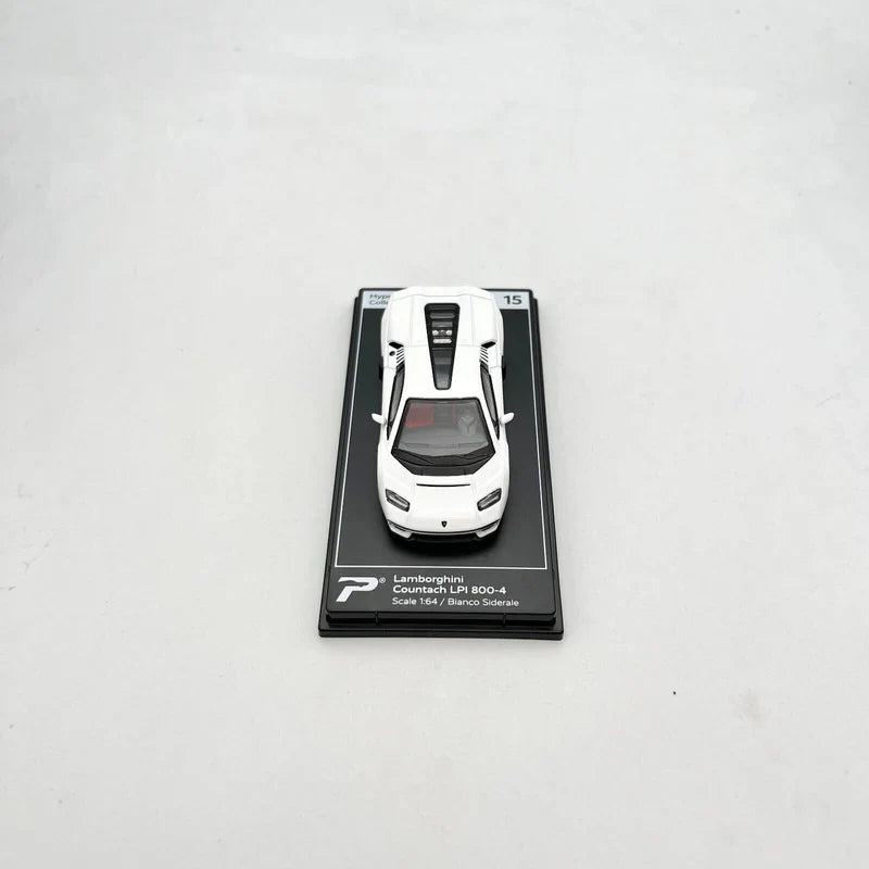 PosterCars 1:64 Lamborghini Countach LPI 800-4 – White – Acrylic Box | Hypercar League Collection
