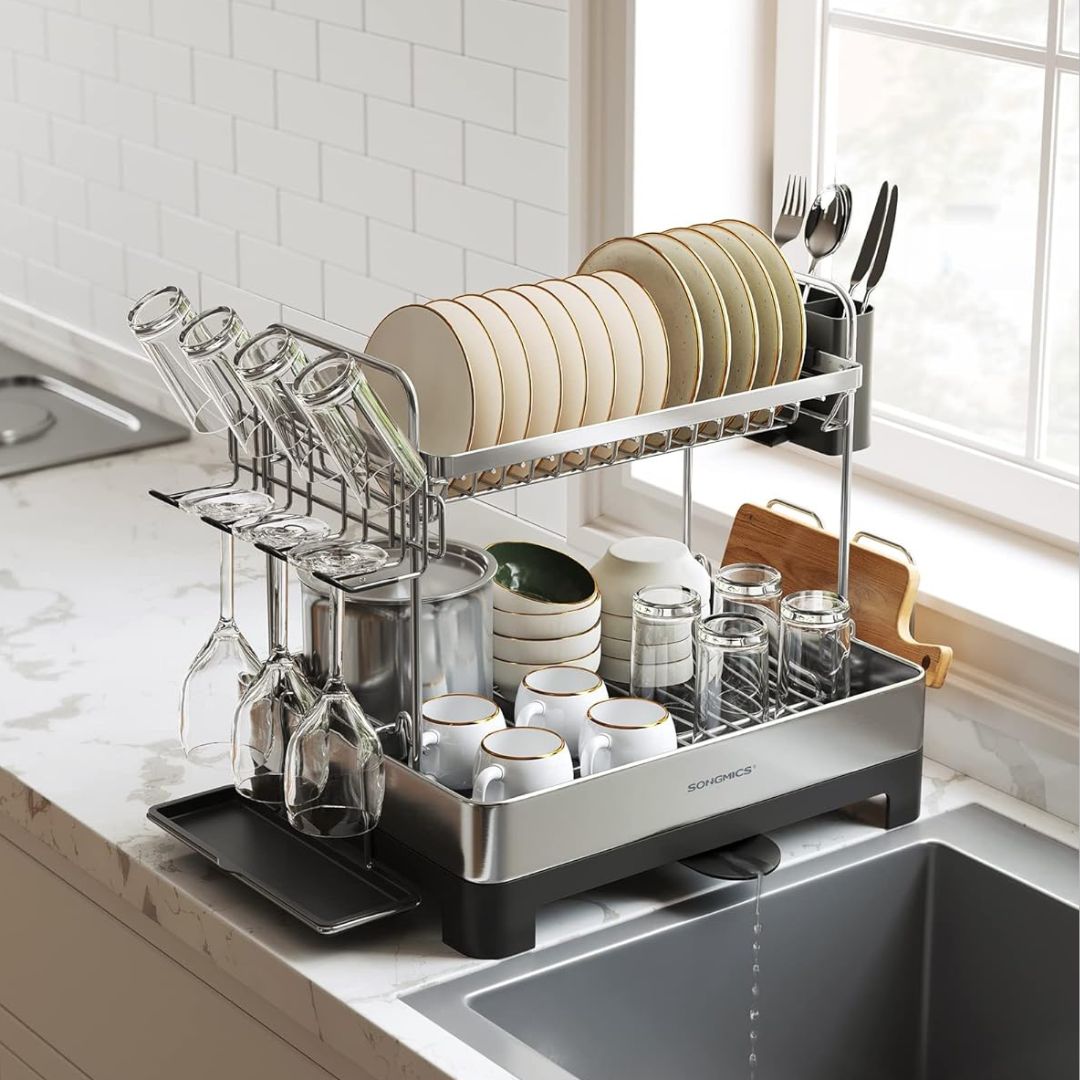 Self-Draining Dish Drying Rack™️