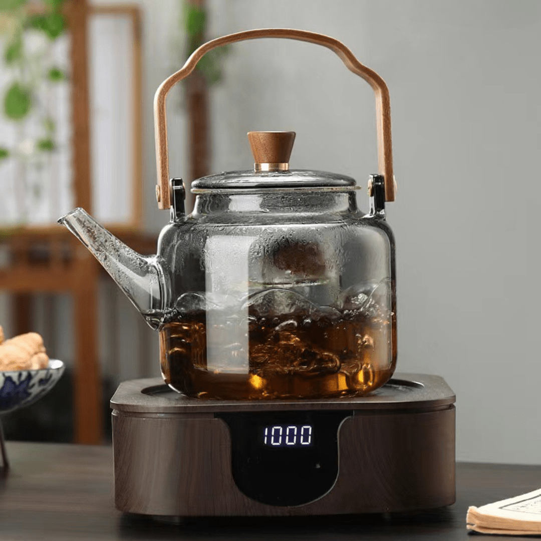 Multi-Functional Glass Teapot for Brewing and Steaming With Handle (1000ml)