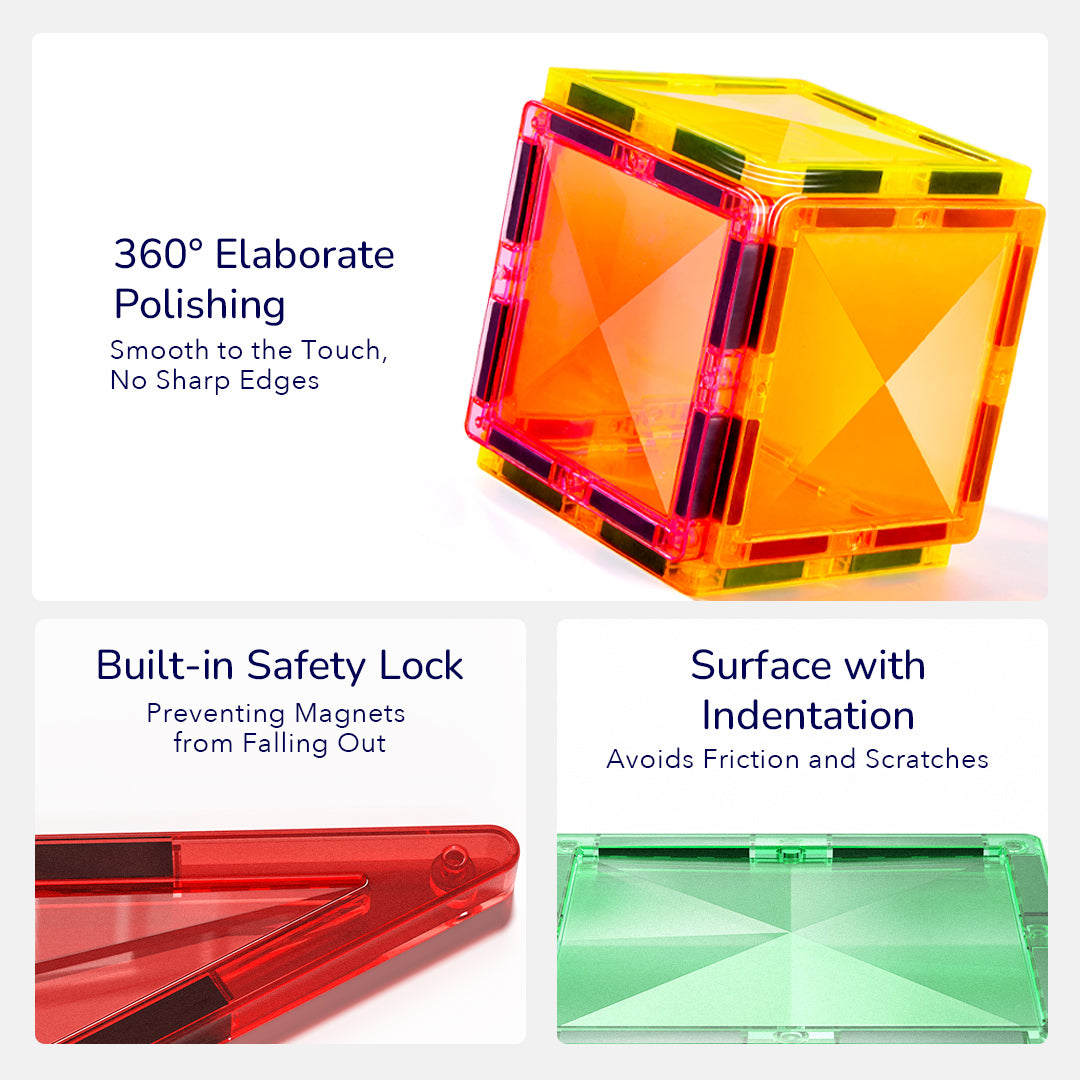 Colorful Magnetic Tiles 60P