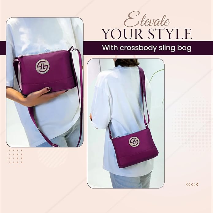 Vegan Leather Crossbody Bag with Adjustable Strap & Large Capacity & Simple Style Shoulder Purse for Ladies