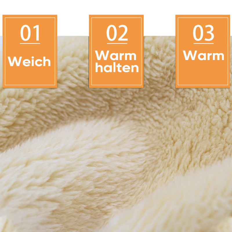 Warm plush bicycle hood