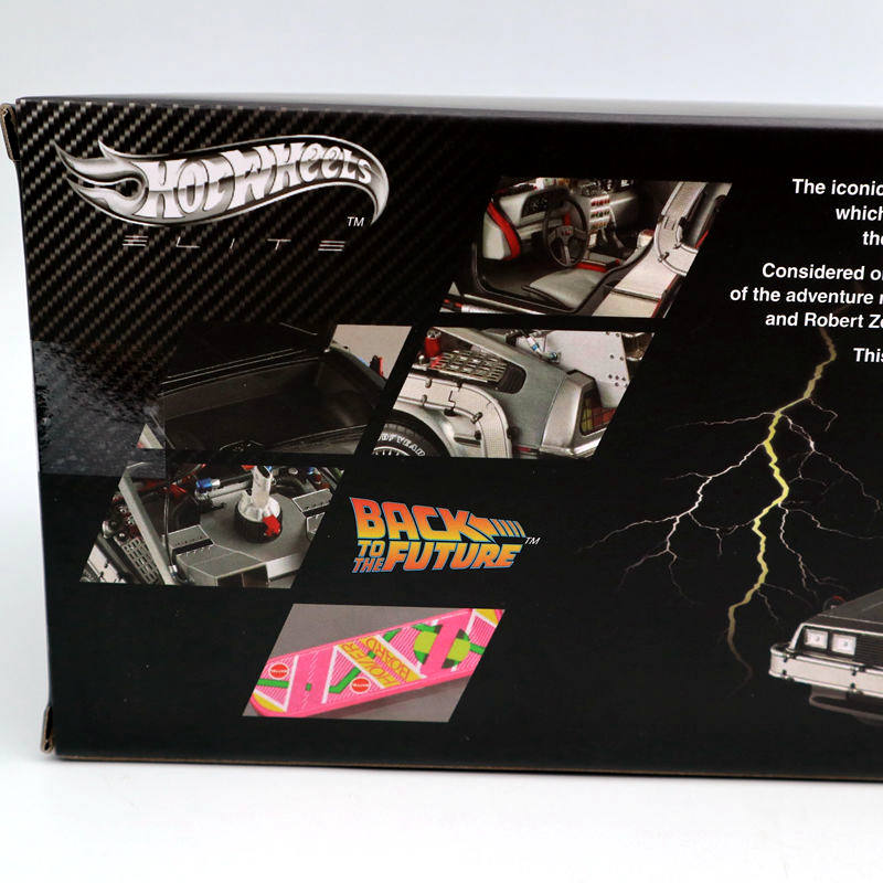 Hot Wheels 1/18 Elite Back To The Future Time Machine BCJ97 Diecast Model Car Collection Auto Gift In stock