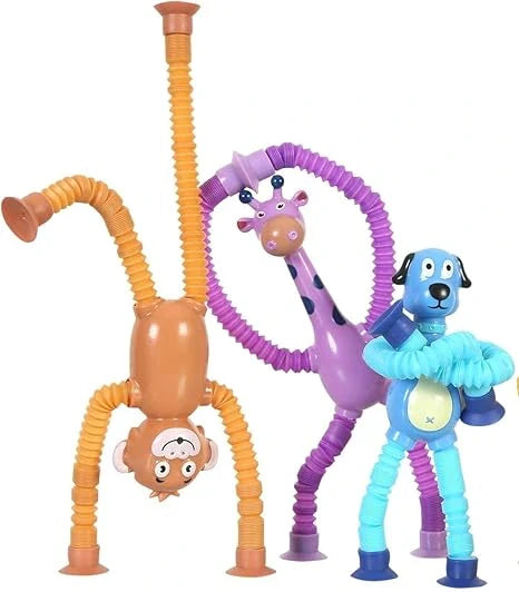 StretchyGiraffe™ – Sensory Suction Toy | Pull, Pop & Play | Soothes, Stimulates & Strengthens