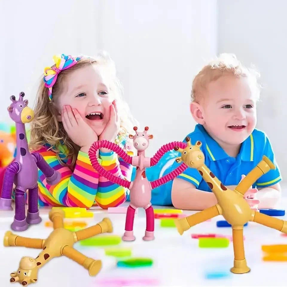 StretchyGiraffe™ – Sensory Suction Toy | Pull, Pop & Play | Soothes, Stimulates & Strengthens