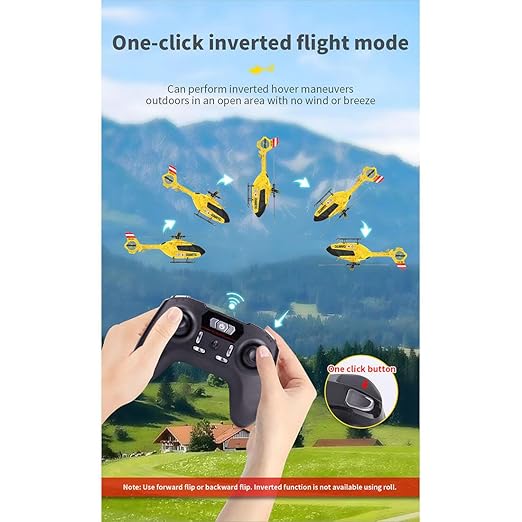 RC Helicopter, YU Xiang F06 1/36 Scale EC-135 2.4G 6CH RC Direct-Drive Brushless Helicopter