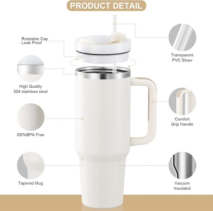White Daisy Line Art Tumbler