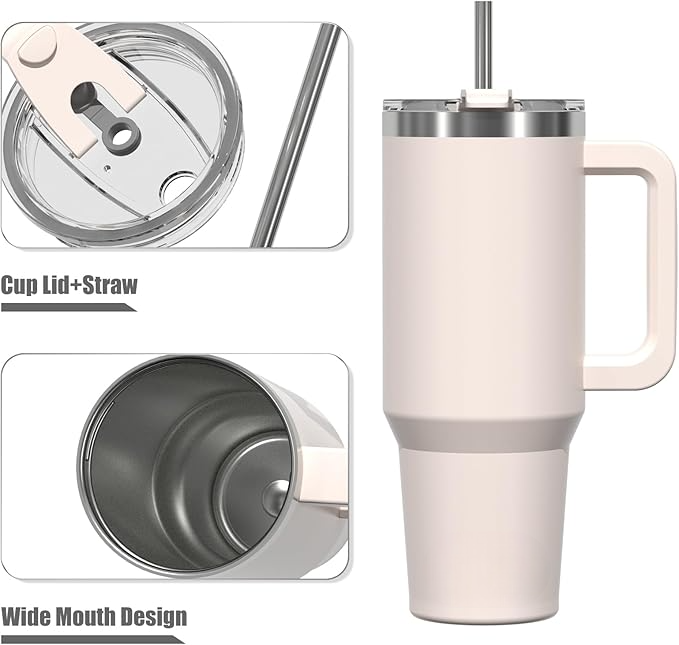 White Daisy Line Art Tumbler