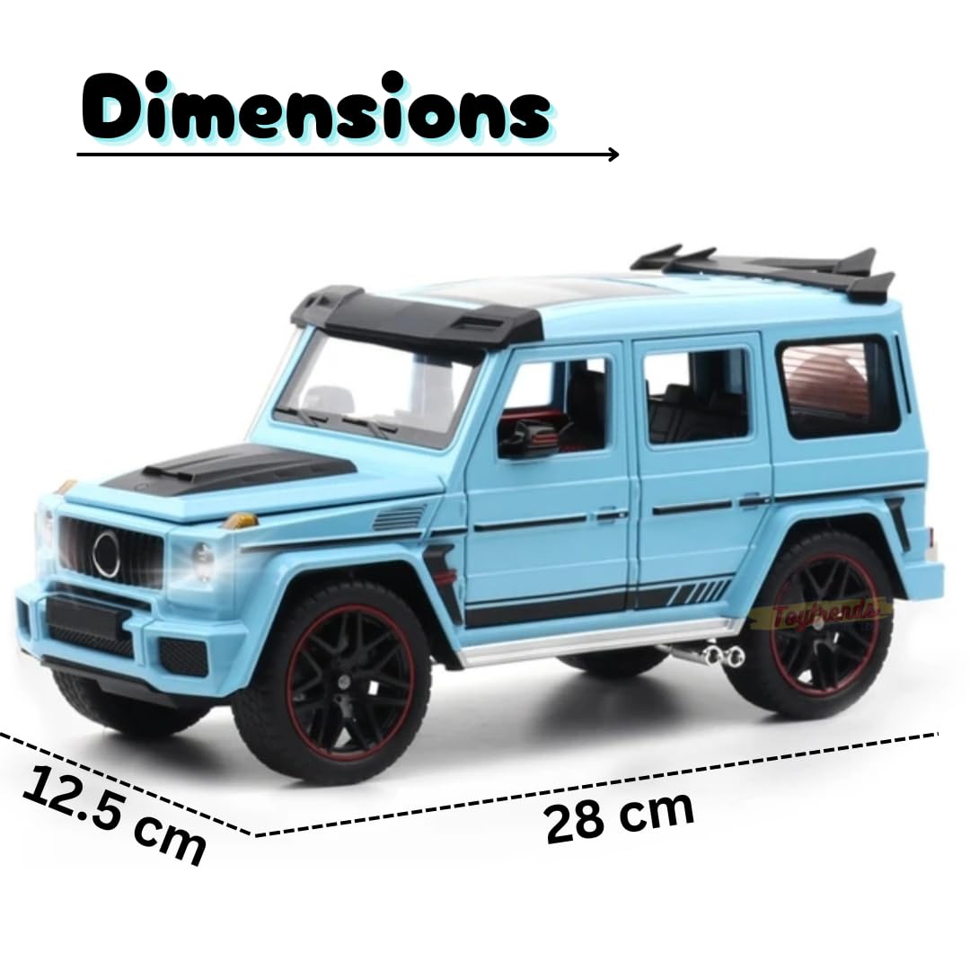 1/18 Pullback G Wagon Brabus, Die Cast Brabus with Lights, Door Open Car, Collectible Toy Car Series