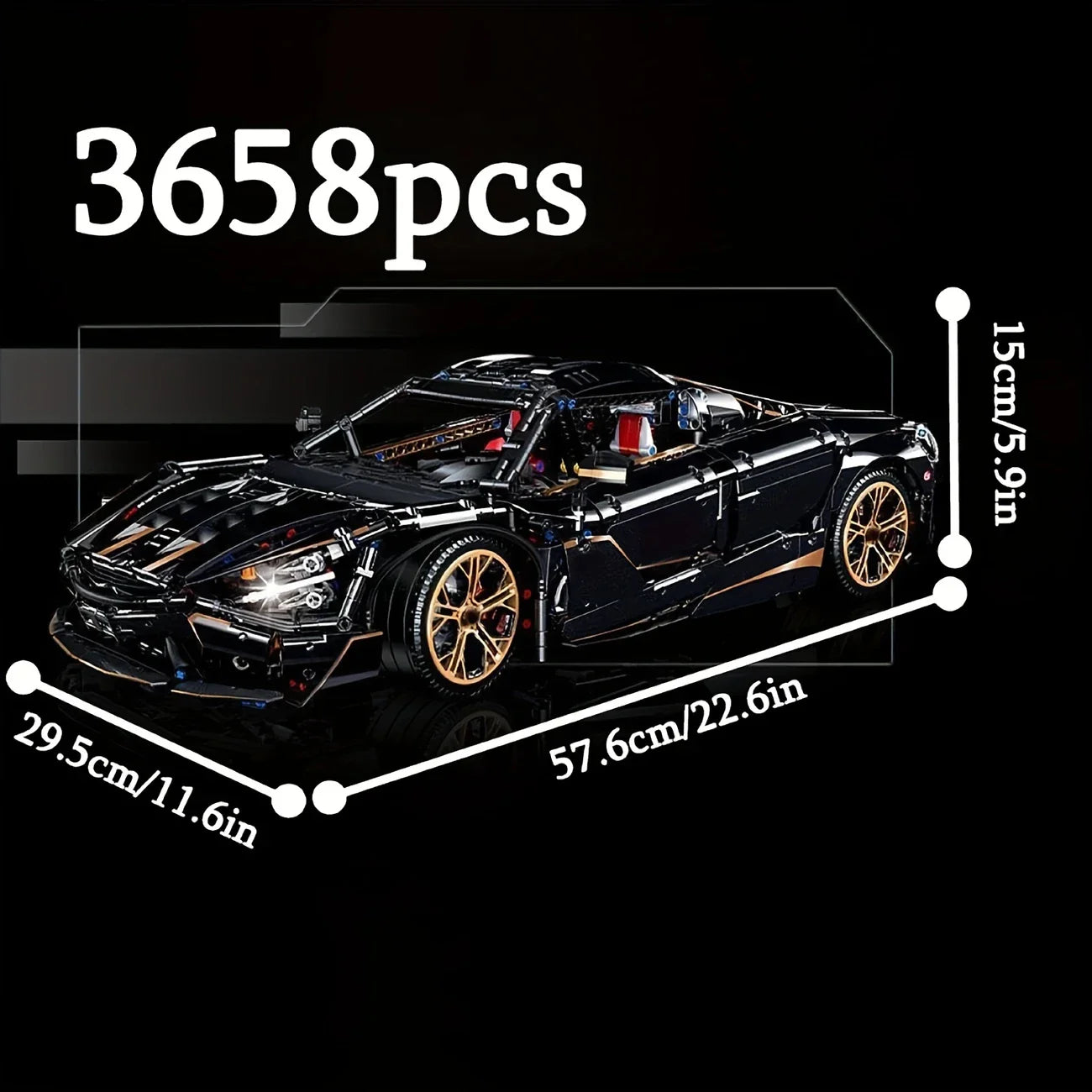 Super Sports Car Model High Difficulty 3D Adult Large Quantity Building Blocks