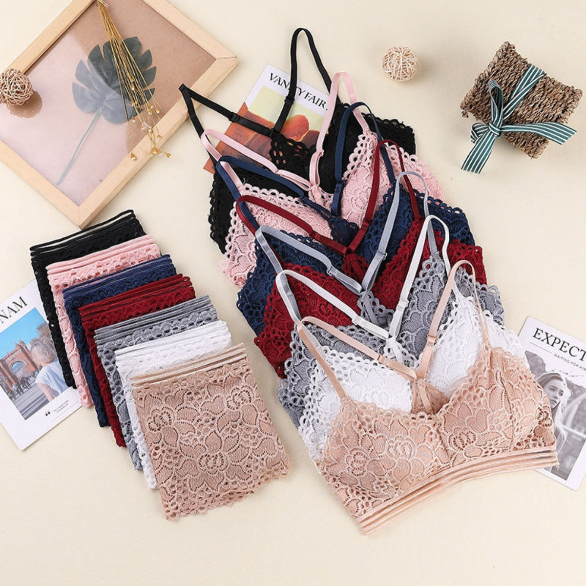 (Pack of 8) Women's Bra Panty Lingerie Set for Girl's | L-121