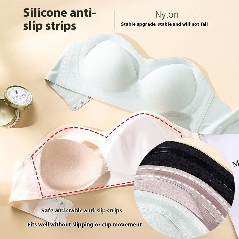 Invisible Strapless Seamless Push Up Bra