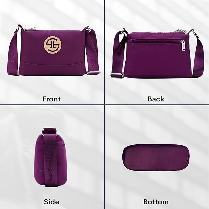 Vegan Leather Crossbody Bag with Adjustable Strap & Large Capacity & Simple Style Shoulder Purse for Ladies