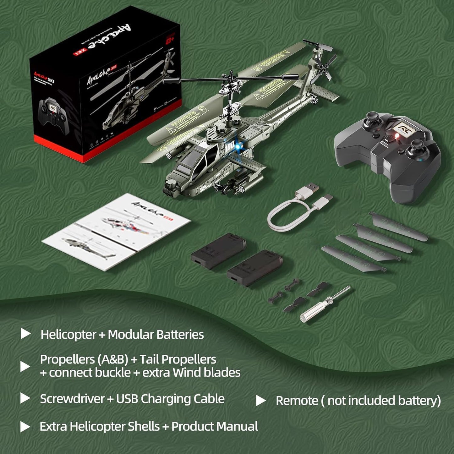 Remote-controlled attack helicopter