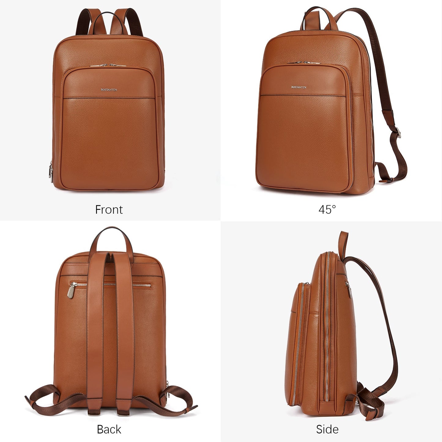 Vintage Leather Laptop College Travel Backpack