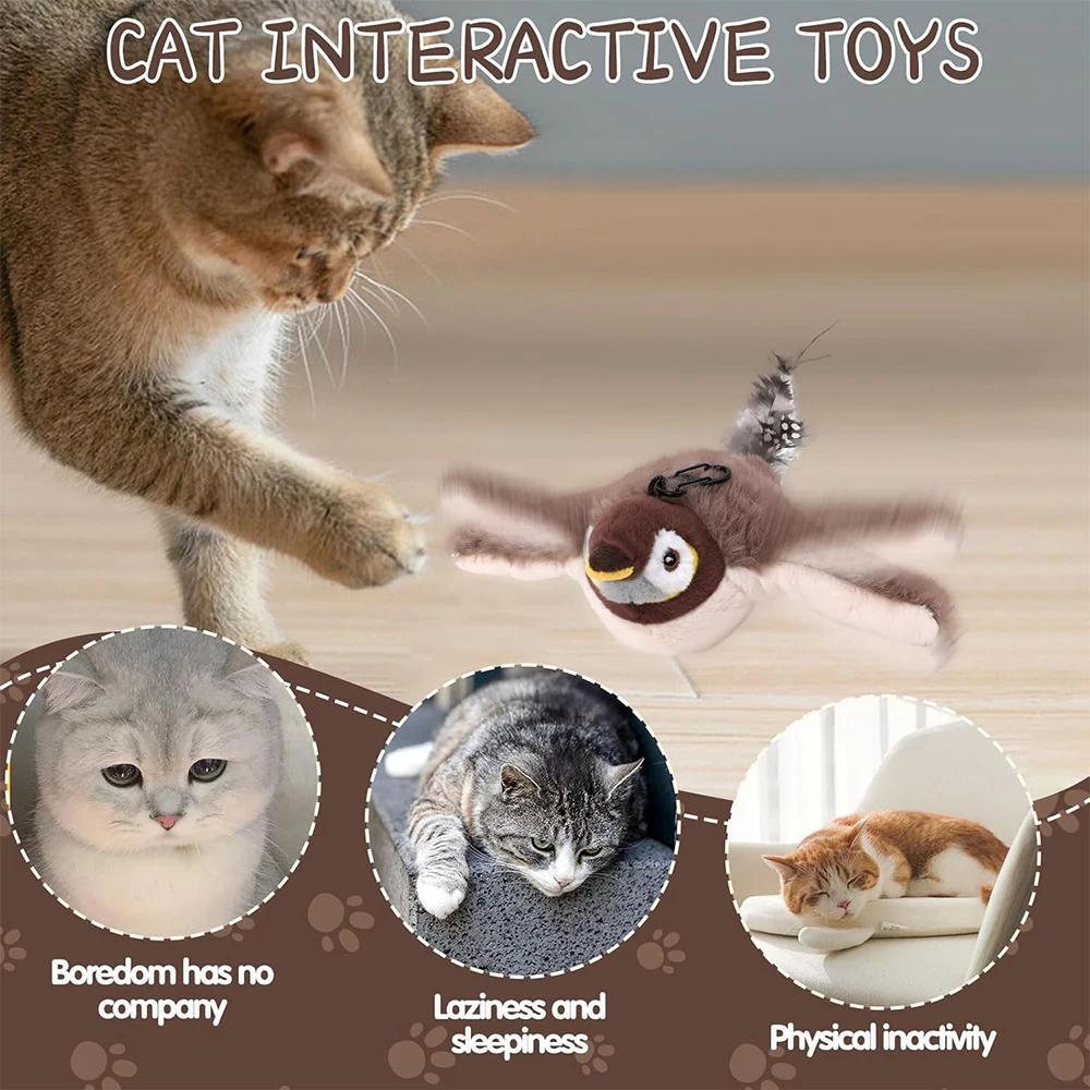 FlappingPaws™ Interactive Chirping Bird Toy for Pets