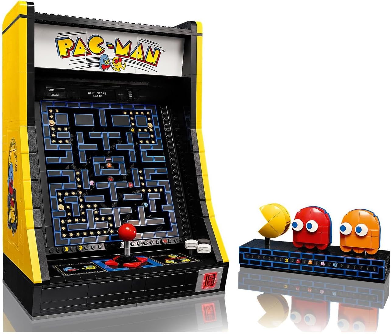 PAC-MAN Arcade Game, Model Kit for Adults to Build Game Machine with Characters 10323 Icons