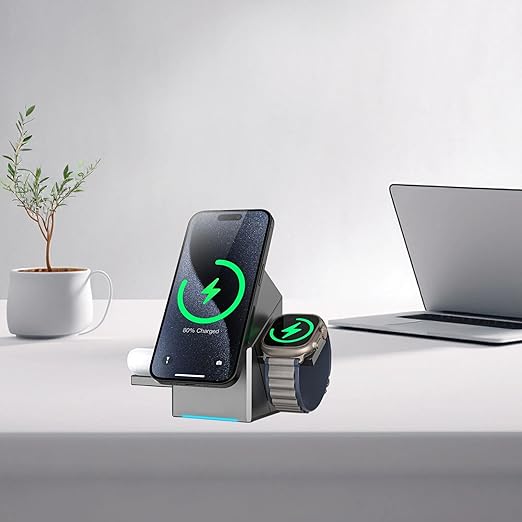 3-in-1 Portable Desktop Wireless Charger Station