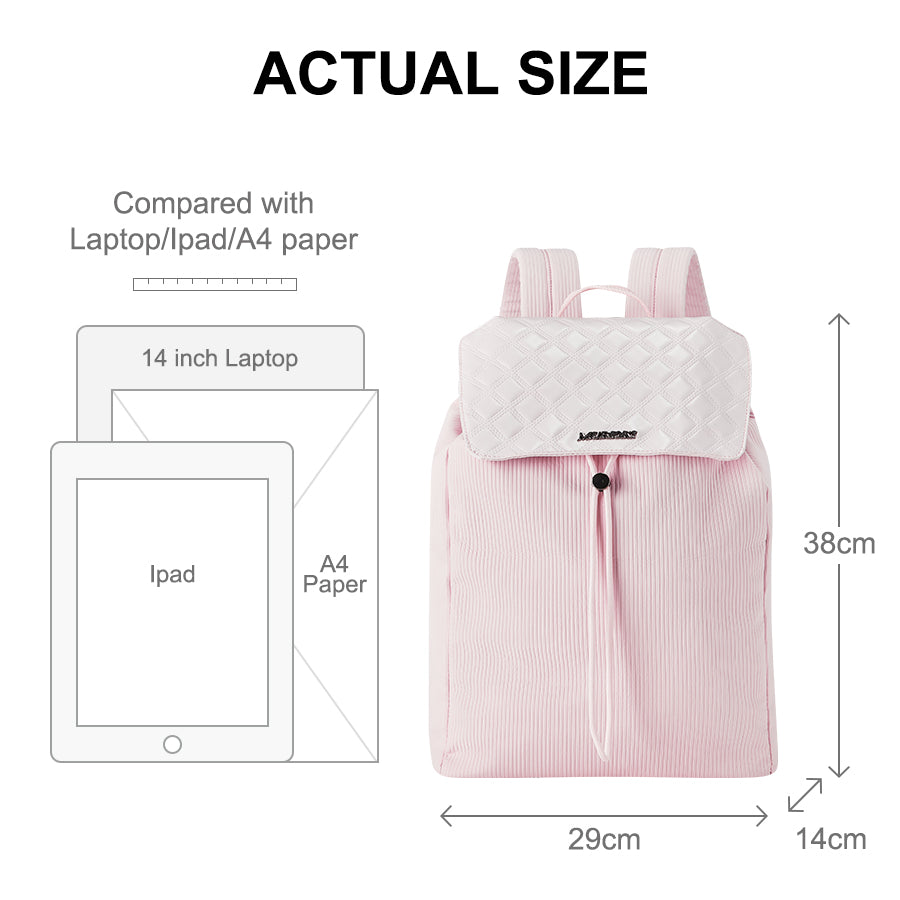MURIOKI-Friday Drawstring Backpack 14in with Trolley Strap B1024 (29*14*38cm)