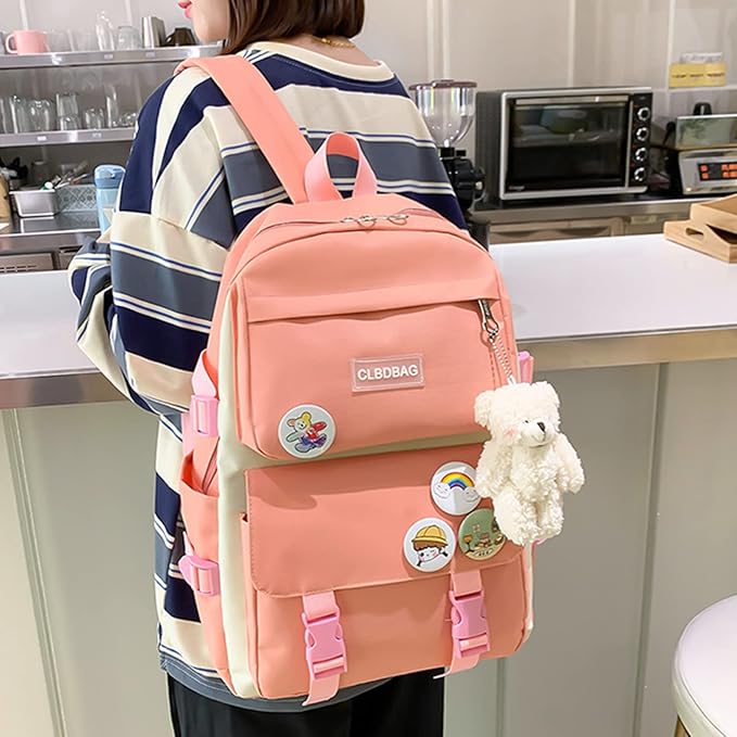 4PcsSet Kawaii Women Backpack
