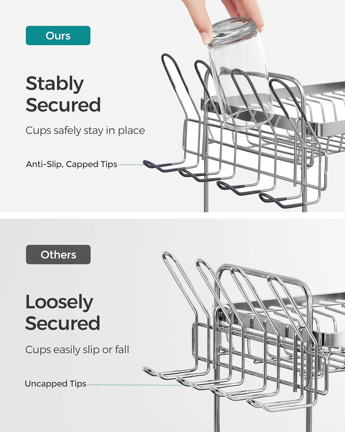 Self-Draining Dish Drying Rack™️